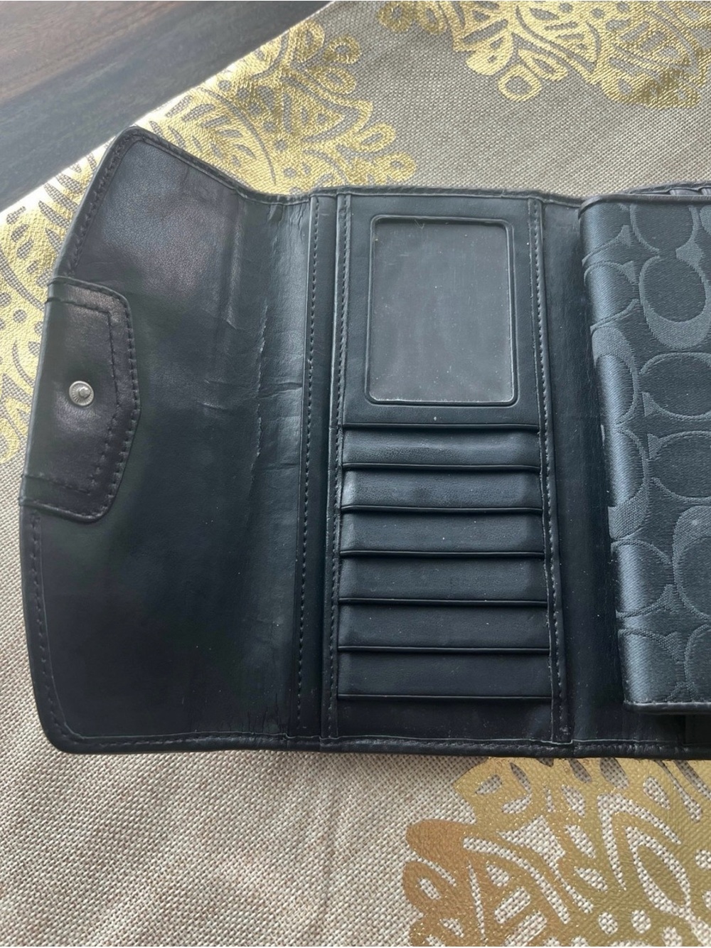 Coach Ashley Signature Satin Campbell Checkbook Wallet. - Picture 3 of 9
